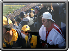 Supervising First Aid volunteers at a University of Michigan football game.